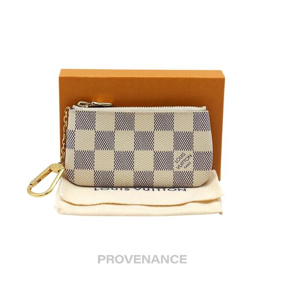 🔴 Louis Vuitton Key Pouch Cles - Damier Azur - Picture 1 of 8